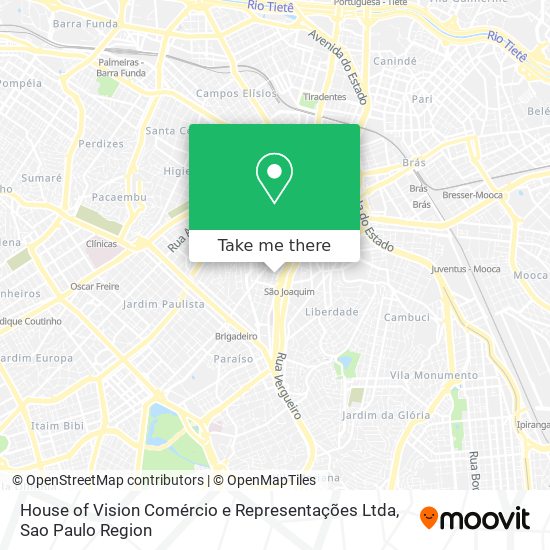 House of Vision Comércio e Representações Ltda map