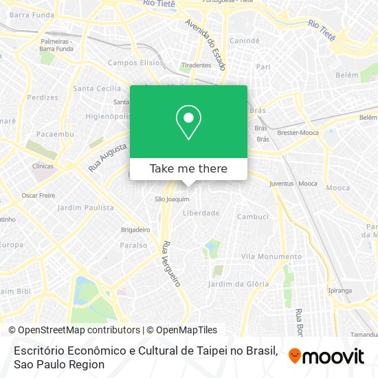 Escritório Econômico e Cultural de Taipei no Brasil map