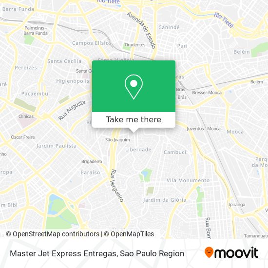 Mapa Master Jet Express Entregas