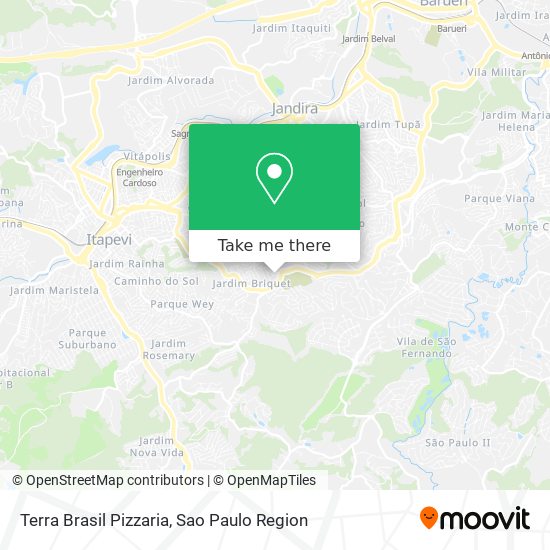 Mapa Terra Brasil Pizzaria