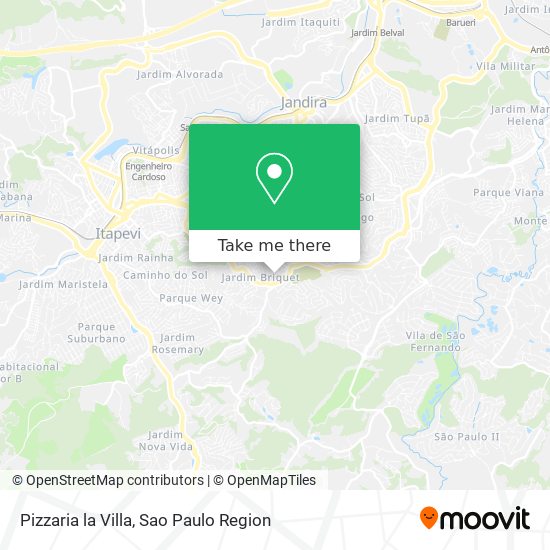 Mapa Pizzaria la Villa