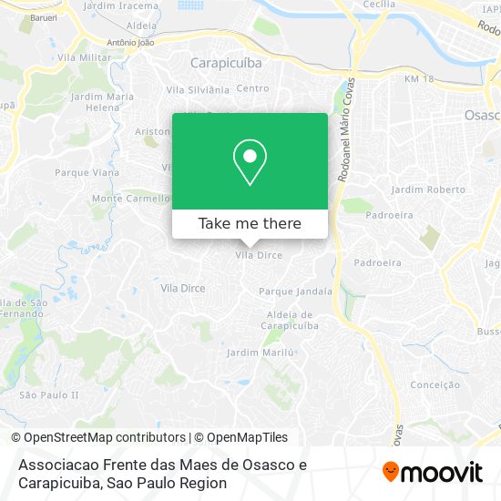 Associacao Frente das Maes de Osasco e Carapicuiba map