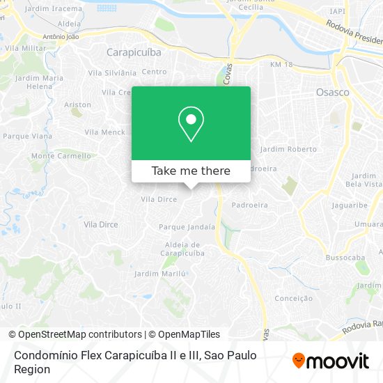 Condomínio Flex Carapicuíba II e III map