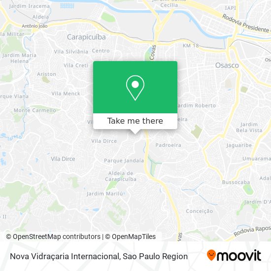 Nova Vidraçaria Internacional map