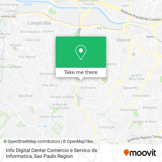 Info Digital Center Comercio e Servico de Informatica map