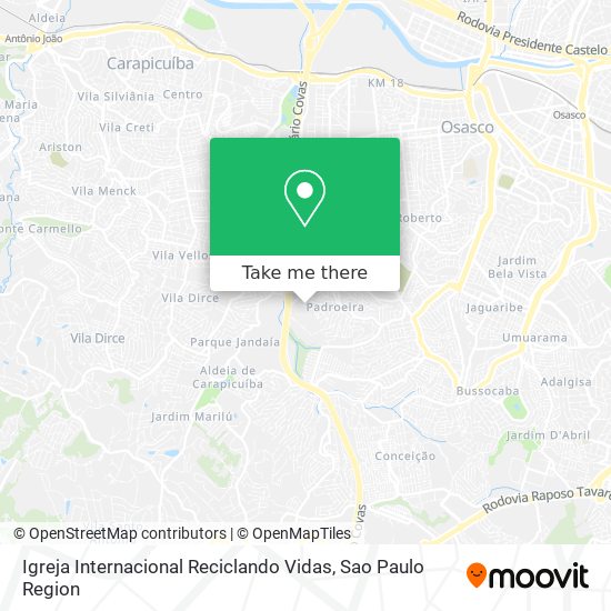 Igreja Internacional Reciclando Vidas map