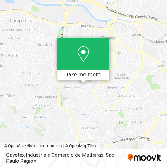 Gavetex Industria e Comercio de Madeiras map