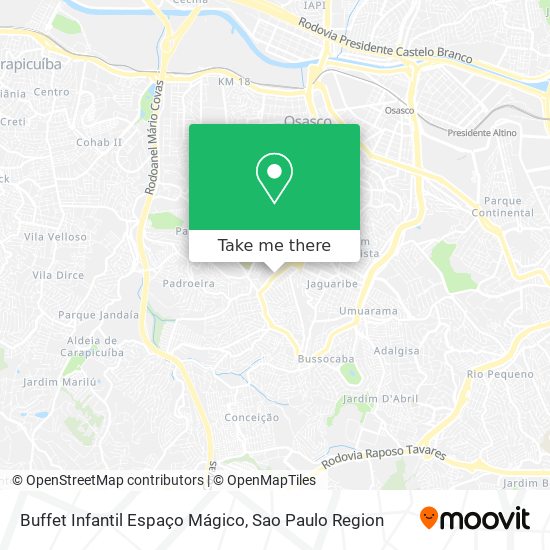Buffet Infantil Espaço Mágico map