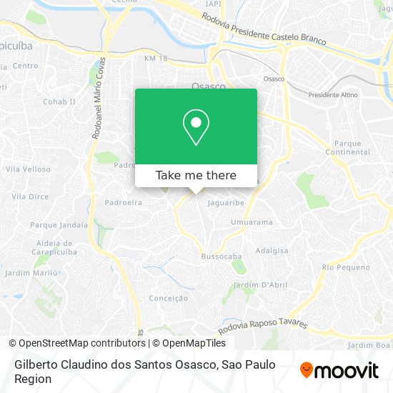 Mapa Gilberto Claudino dos Santos Osasco