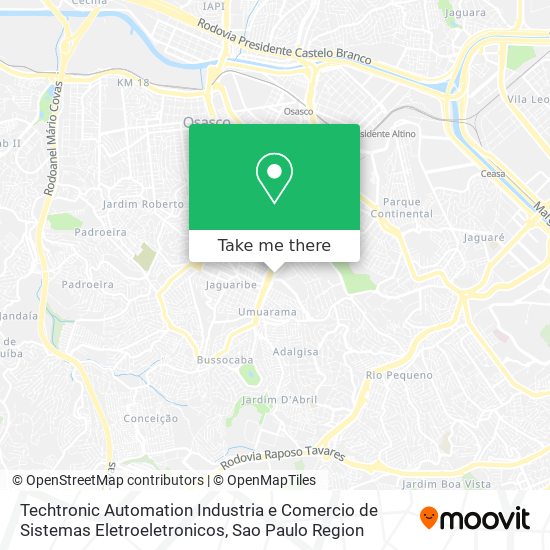 Techtronic Automation Industria e Comercio de Sistemas Eletroeletronicos map