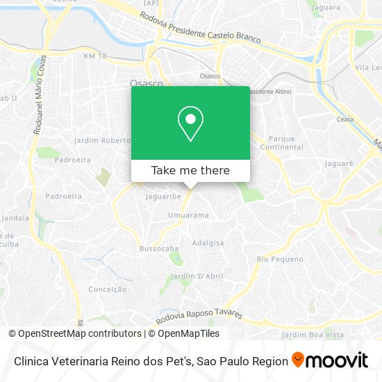 Clinica Veterinaria Reino dos Pet's map