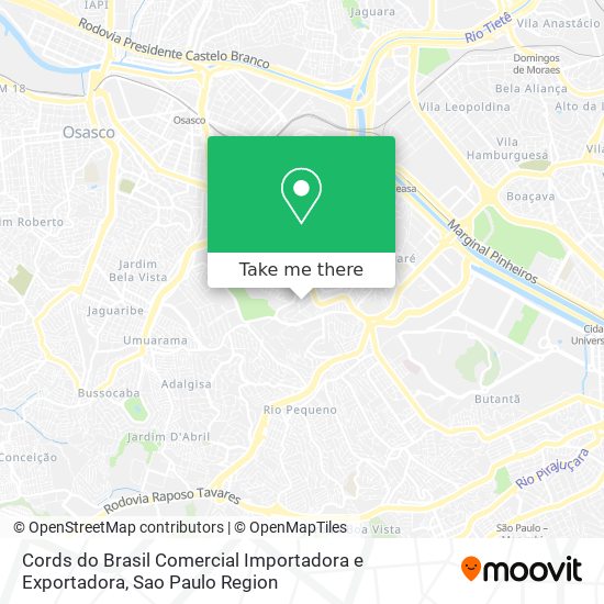 Mapa Cords do Brasil Comercial Importadora e Exportadora