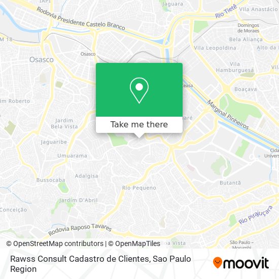 Mapa Rawss Consult Cadastro de Clientes