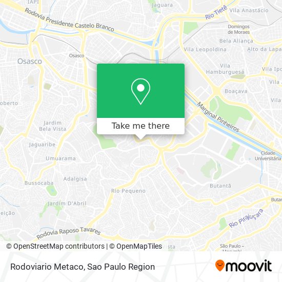 Rodoviario Metaco map