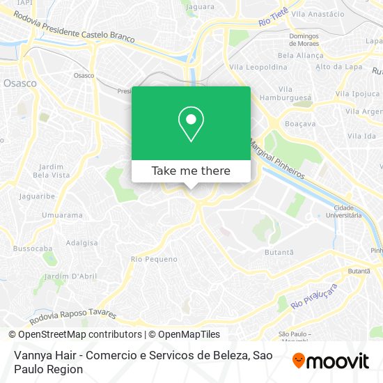 Mapa Vannya Hair - Comercio e Servicos de Beleza