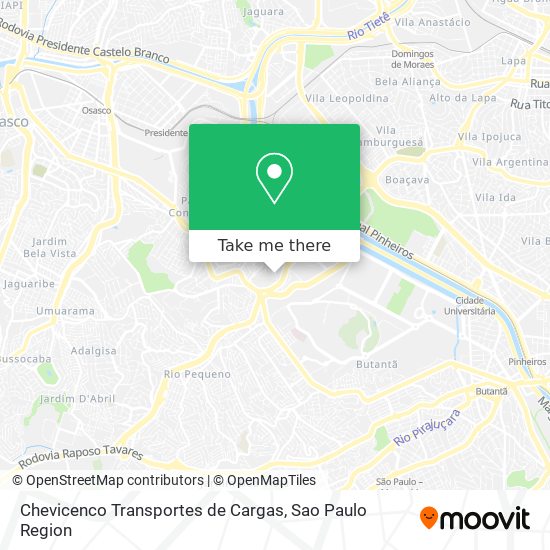 Mapa Chevicenco Transportes de Cargas