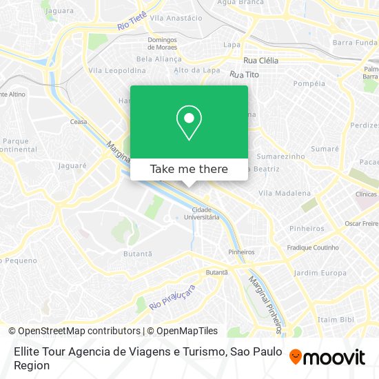 Mapa Ellite Tour Agencia de Viagens e Turismo