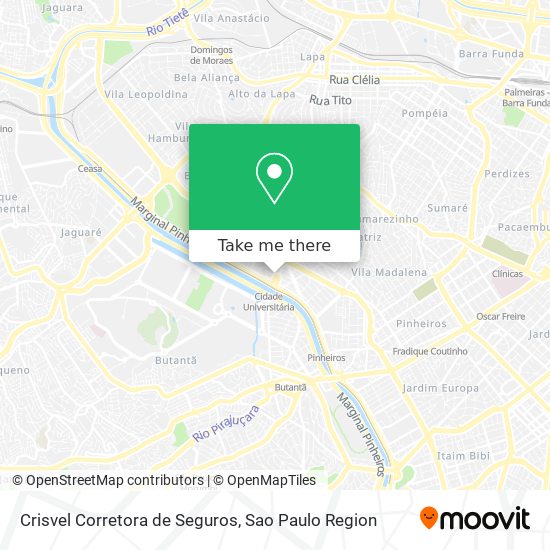 Crisvel Corretora de Seguros map