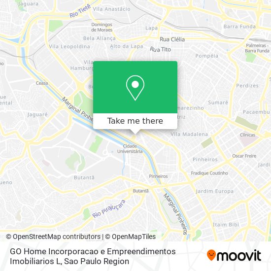 Mapa GO Home Incorporacao e Empreendimentos Imobiliarios L