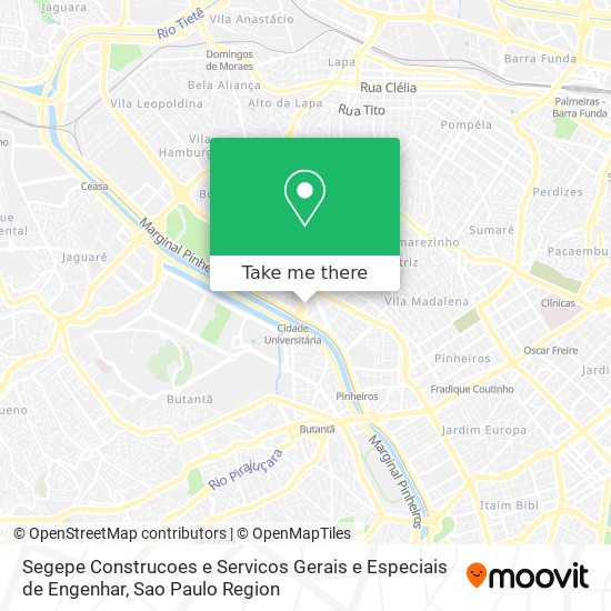 Segepe Construcoes e Servicos Gerais e Especiais de Engenhar map