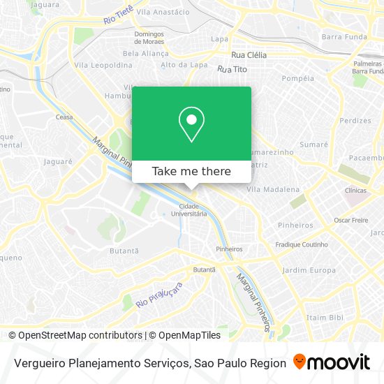 Vergueiro Planejamento Serviços map