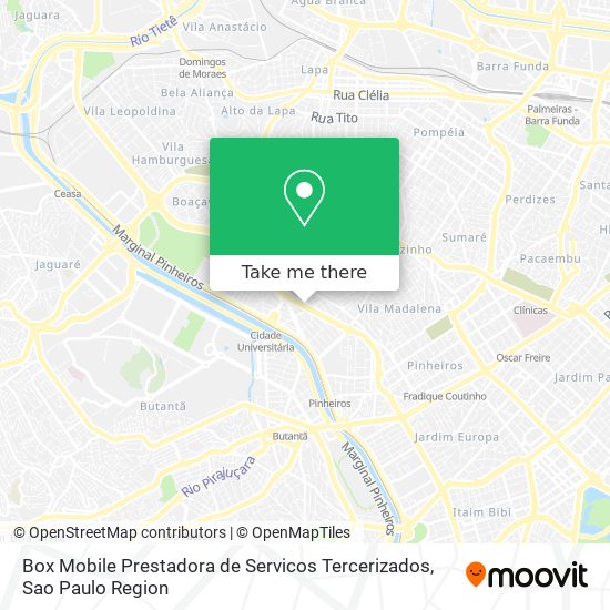 Box Mobile Prestadora de Servicos Tercerizados map