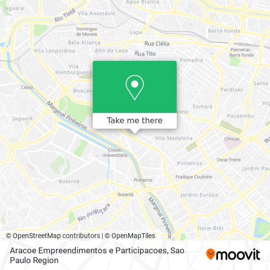 Aracoe Empreendimentos e Participacoes map