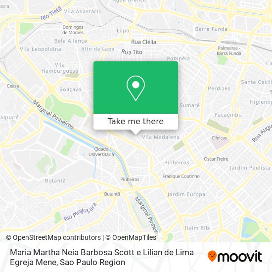 Maria Martha Neia Barbosa Scott e Lilian de Lima Egreja Mene map