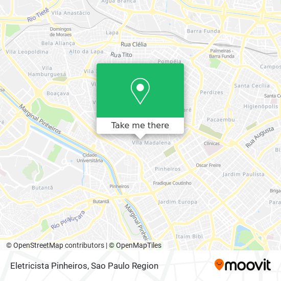 Eletricista Pinheiros map