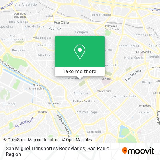 San Miguel Transportes Rodoviarios map