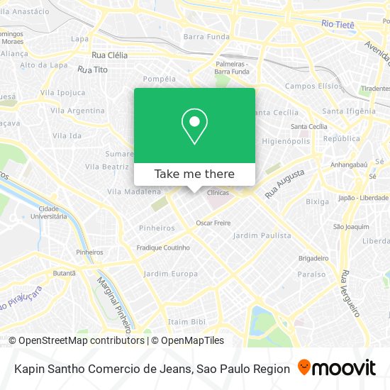 Kapin Santho Comercio de Jeans map