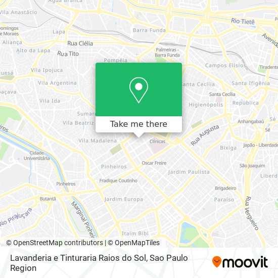 Lavanderia e Tinturaria Raios do Sol map
