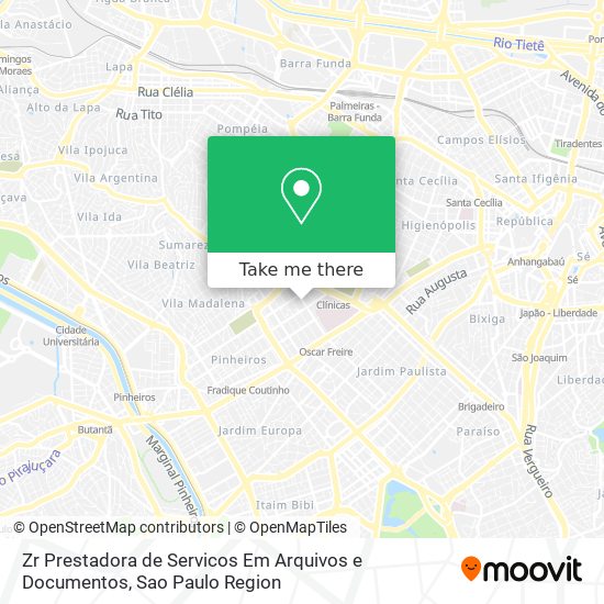 Mapa Zr Prestadora de Servicos Em Arquivos e Documentos