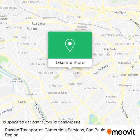 Mapa Ravage Transportes Comercio e Servicos