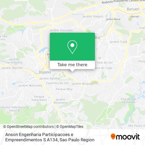 Anson Engenharia Participacoes e Empreendimentos S A134 map