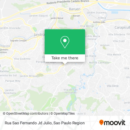 Rua Sao Fernando Jd Julio map