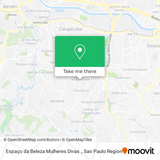 Espaço da Beleza Mulheres Divas . map