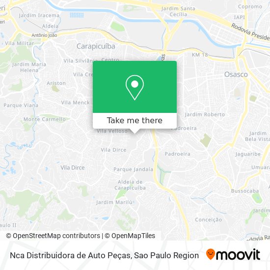 Nca Distribuidora de Auto Peças map