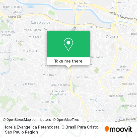 Igreja Evangelica Petencostal O Brasil Para Cristo map