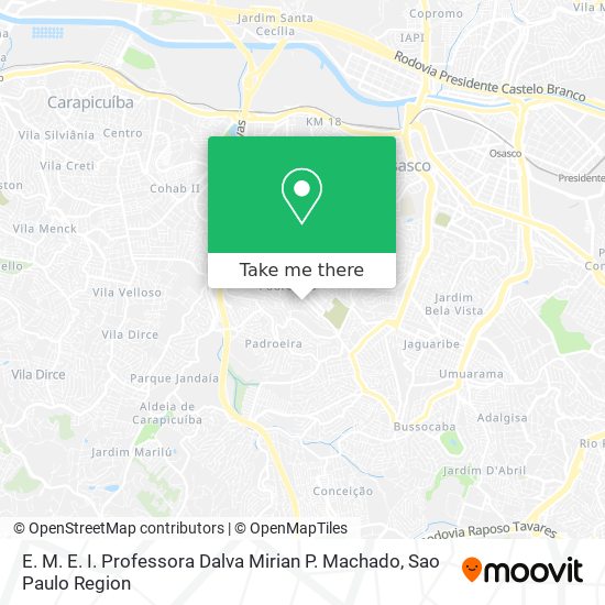 Mapa E. M. E. I. Professora Dalva Mirian P. Machado