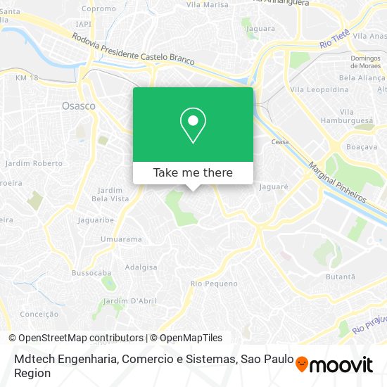 Mapa Mdtech Engenharia, Comercio e Sistemas