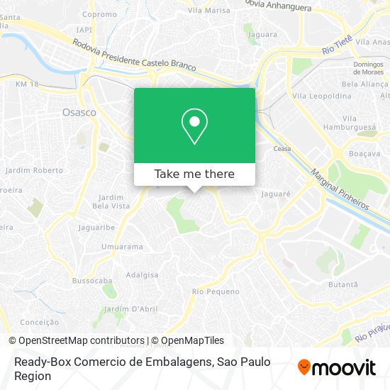 Mapa Ready-Box Comercio de Embalagens