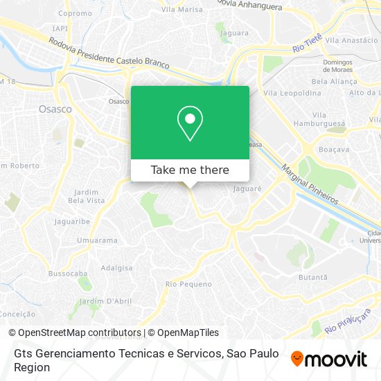 Gts Gerenciamento Tecnicas e Servicos map