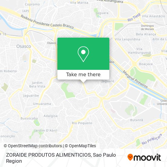 ZORAIDE PRODUTOS ALIMENTICIOS map