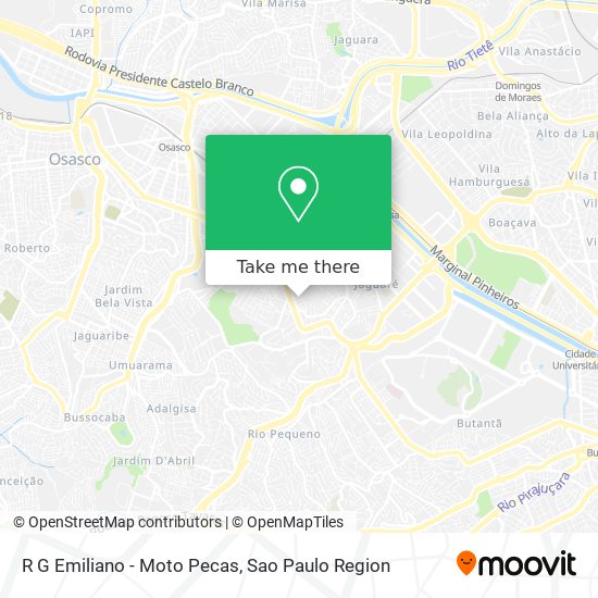 R G Emiliano - Moto Pecas map