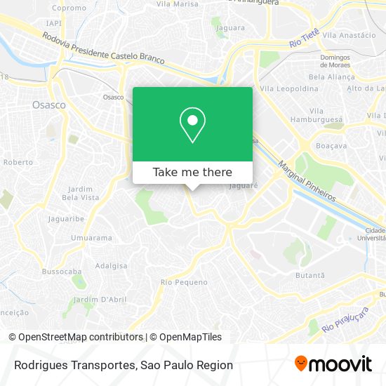 Rodrigues Transportes map