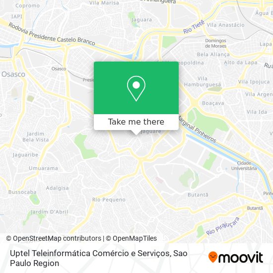Mapa Uptel Teleinformática Comércio e Serviços