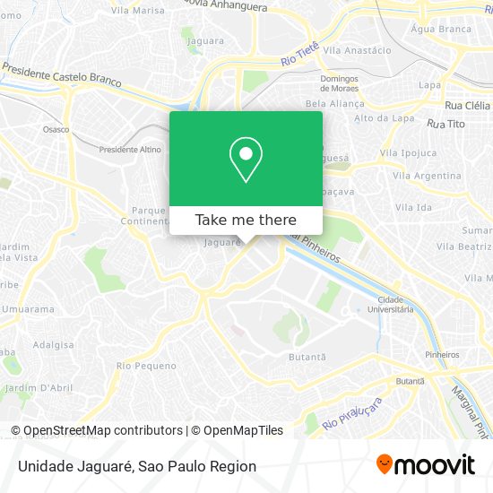 Unidade Jaguaré map