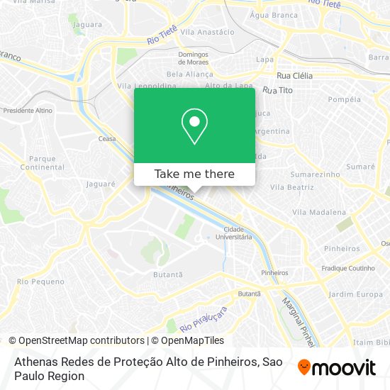 Athenas Redes de Proteção Alto de Pinheiros map