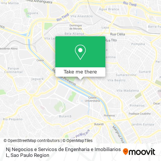 Nj Negocios e Servicos de Engenharia e Imobiliarios L map